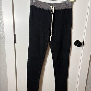 J. Crew Black Skinny Pants with Gray Waistband